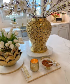 Inspire Me! Home Decor KITCHEN Organic Shape Marble Lazy Susan