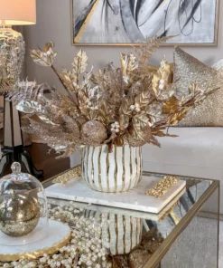 Inspire Me! Home Decor Metallic Gold Fern Spray