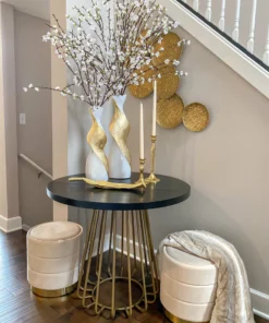 Inspire Me! Home Decor Gold And White Twisted Vase (2 Sizes) 21 Inspire Me! Home Decor Gold And White Twisted Vase (2 Sizes)