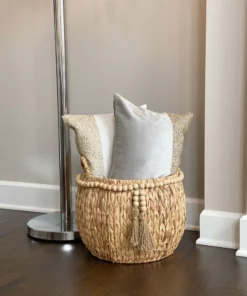 Inspire Me! Home Decor Braided Baskets With Beaded Tassel (Set Of 2)