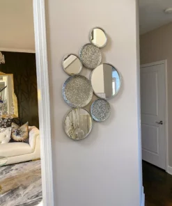 Inspire Me! Home Decor Circle Mirrored Wall Decor (Silver)