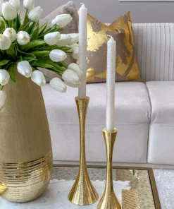 Inspire Me! Home Decor Geometric Candlesticks (2 Sizes And 2 Colors)