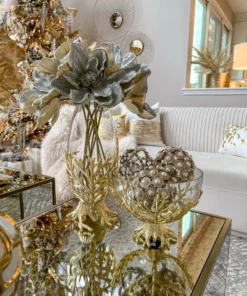 Inspire Me! Home Decor Gold Large Metallic Pearl Ornament/Orb