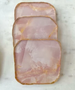 Inspire Me! Home Decor Coaster W/ Gold Trim (2 Colors) Price For 1