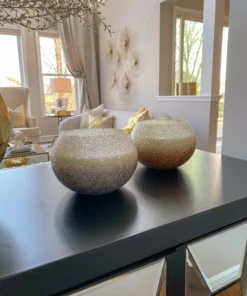 Inspire Me! Home Decor 70oz Silver Beaded Glass Candle