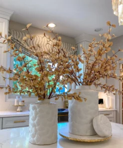 Inspire Me! Home Decor Jars Patterned White Jar With Lid (2 Sizes)