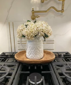 Inspire Me! Home Decor White Floral Detailed Pitcher