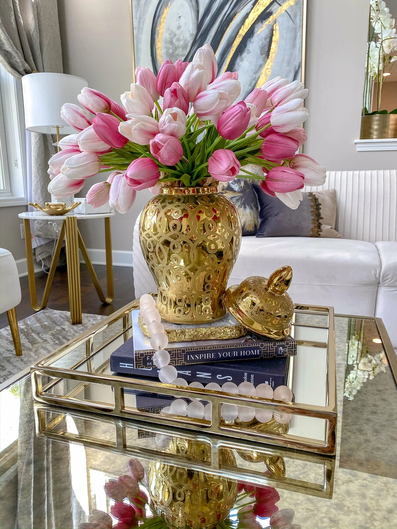 Inspire Me! Home Decor Gold Patterned Mini/Miniature Ginger Jar 7 Inspire Me! Home Decor Gold Patterned Mini/Miniature Ginger Jar