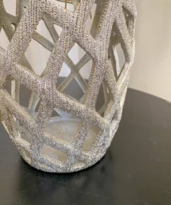Inspire Me! Home Decor Champagne Ceramic Cut-Out Vase