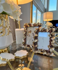 Inspire Me! Home Decor Gold Ginko Leaf Picture Frame (2 Sizes) Picture Frames