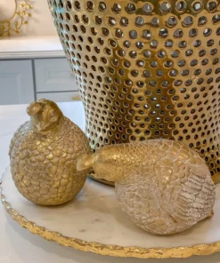 Inspire Me! Home Decor Pair Of Champagne Partridges Set Of Two