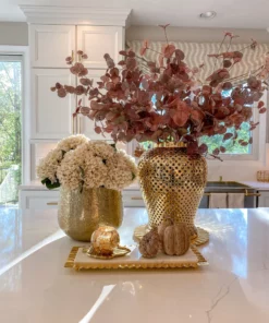 Inspire Me! Home Decor Oversized Gold Metal Hammered Planter