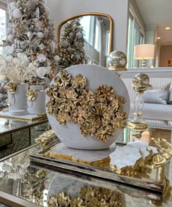 Inspire Me! Home Decor White Vase With Gold Floral Design 10 Inspire Me! Home Decor White Vase With Gold Floral Design