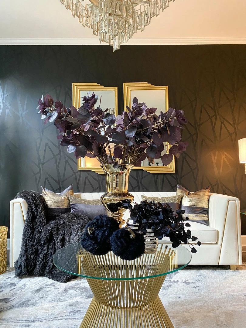 Inspire Me! Home Decor Black Fringe Fabric Pumpkins With Stem (2 Sizes) 4 Inspire Me! Home Decor Black Fringe Fabric Pumpkins With Stem (2 Sizes)