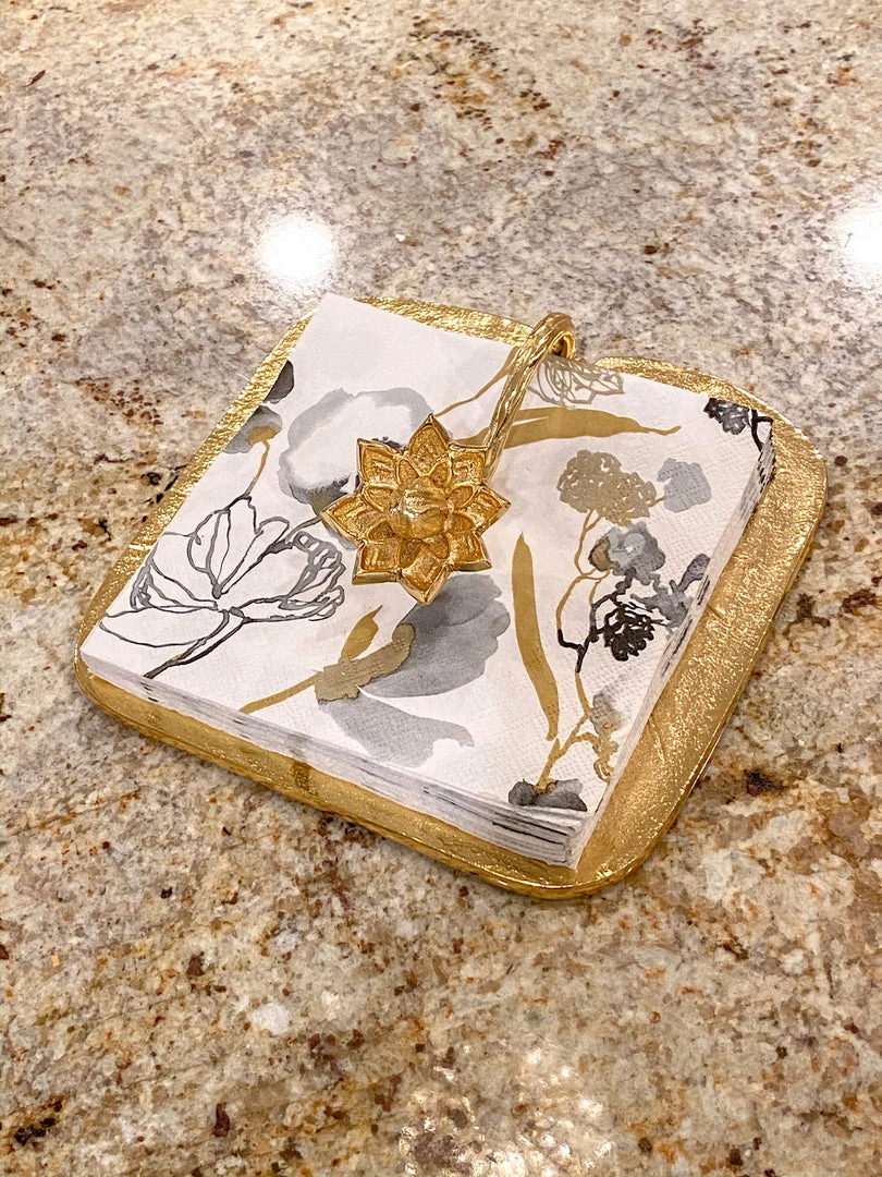 Inspire Me! Home Decor Gold Lotus Napkin Holder 3 Inspire Me! Home Decor Gold Lotus Napkin Holder
