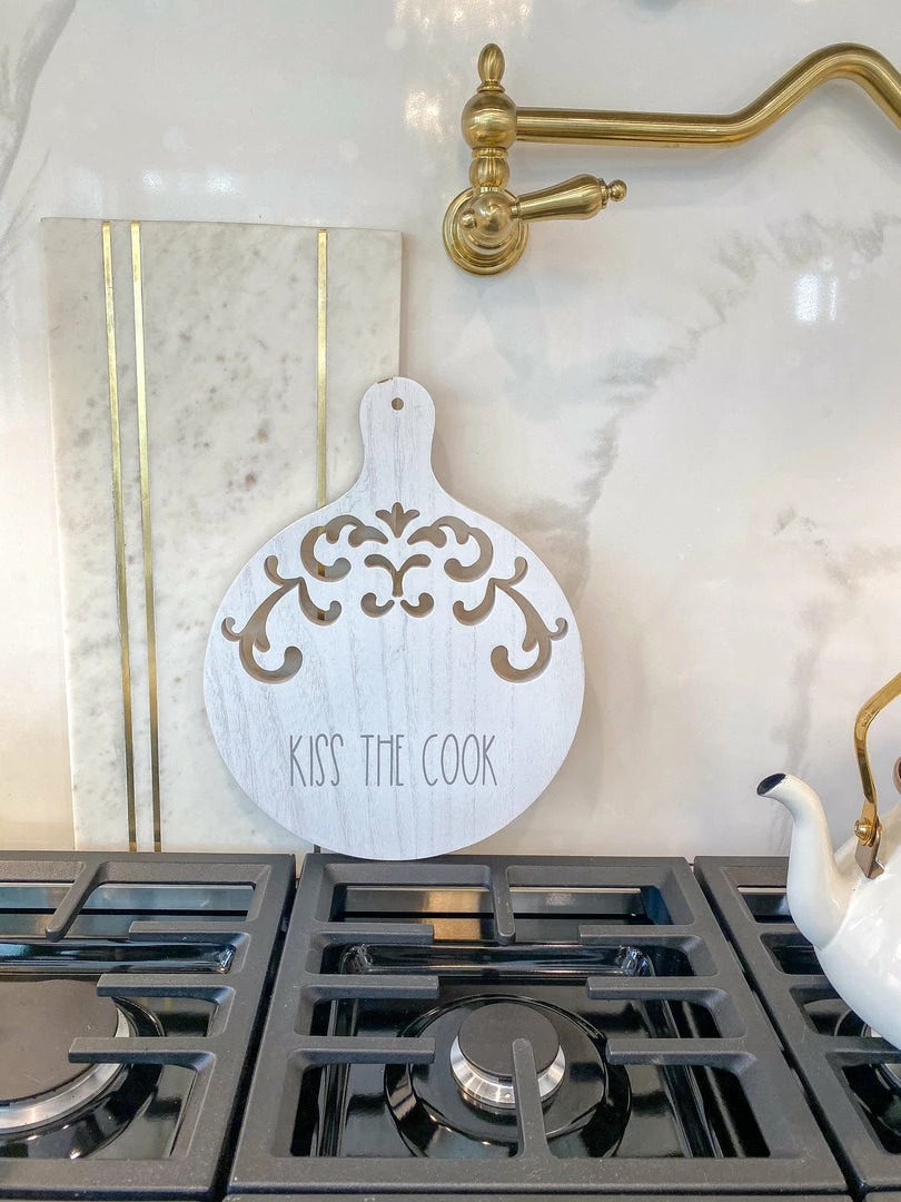 Inspire Me! Home Decor Round Wood Cutting Board W/ Cutouts ( 3 Designs) 7 Inspire Me! Home Decor Round Wood Cutting Board W/ Cutouts ( 3 Designs)