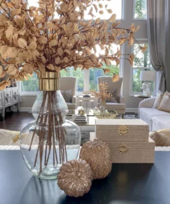 Inspire Me! Home Decor Champagne Glitter Pumpkins (2 Sizes)