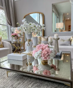 Inspire Me! Home Decor White Ceramic Bowl With Elegant Gold Detail