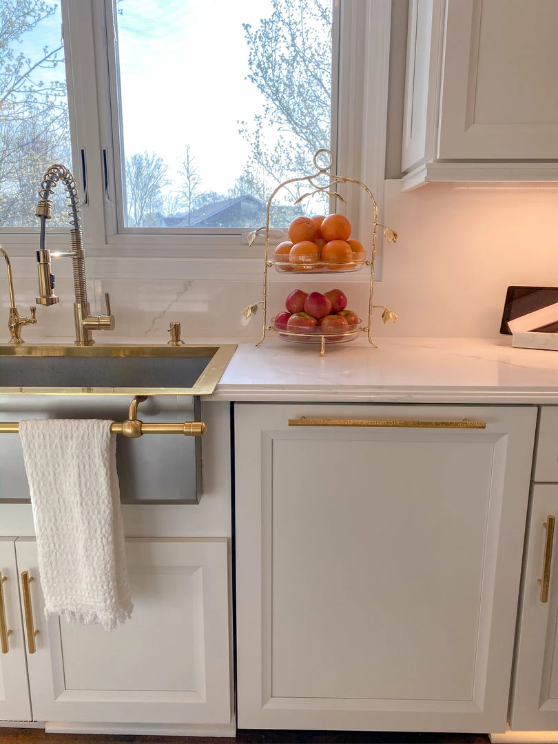 Inspire Me! Home Decor Two-Tiered Gold Leaf Serving Display 4 Inspire Me! Home Decor Two-Tiered Gold Leaf Serving Display