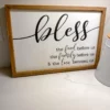 Inspire Me! Home Decor Bless The Food Wooden Sign WALL ART & MIRRORS