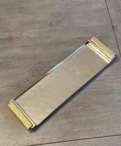 Inspire Me! Home Decor Hammered Texture Tray W/ Gold Handle