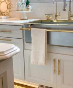 Inspire Me! Home Decor White Dishtowel W/ Fringe