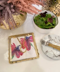 Inspire Me! Home Decor Silver And White Porcelain Bowl