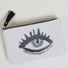 Inspire Me! Home Decor Faux Leather Evil Eye Cosmetic Bag