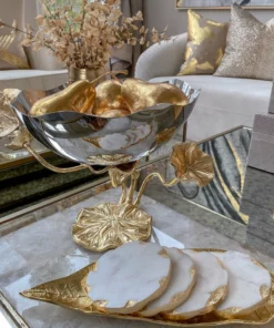 Inspire Me! Home Decor Gold Metallic Decorative Pears (Set Of 4)