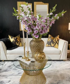 Inspire Me! Home Decor Floral Stems Hollyhock Stem (3 Colors) 14 Inspire Me! Home Decor Floral Stems Hollyhock Stem (3 Colors)