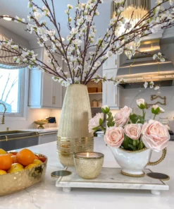 Inspire Me! Home Decor Gold And White Beaded Gravy Boat