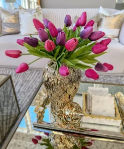 Inspire Me! Home Decor Square Marble Tray With Gold Edge (2 Sizes)