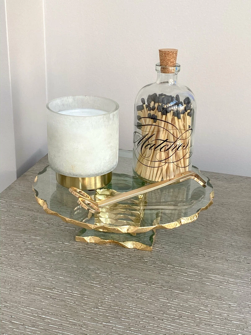 Inspire Me! Home Decor Stacked Glass Cake Stand With Textured Gold Rim (2 Sizes ) 16 Inspire Me! Home Decor Stacked Glass Cake Stand With Textured Gold Rim (2 Sizes )