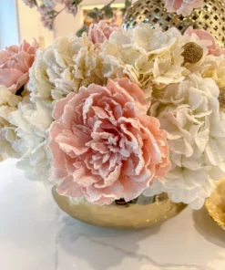 Inspire Me! Home Decor 28" Snow Sprinkled Peony Stem Pink 16 Inspire Me! Home Decor 28