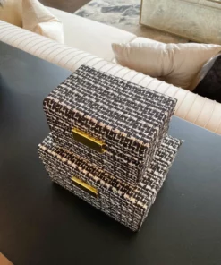 Inspire Me! Home Decor Black And White Decorative Boxes (Set Of 2)