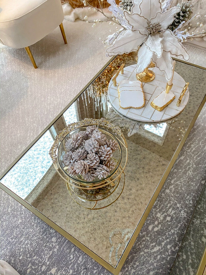 Inspire Me! Home Decor Jeweled Edge Bowl With Glass Insert (2 Colors) 8 Inspire Me! Home Decor Jeweled Edge Bowl With Glass Insert (2 Colors)