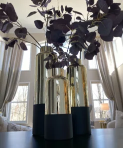 Inspire Me! Home Decor Gold & Matte Black Vase (3 Sizes)