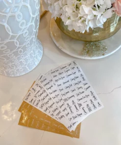 Inspire Me! Home Decor KITCHEN Black And White Script Spice Labels