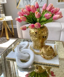 Inspire Me! Home Decor Gold Patterned Mini/Miniature Ginger Jar 19 Inspire Me! Home Decor Gold Patterned Mini/Miniature Ginger Jar