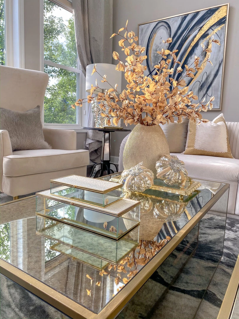 Inspire Me! Home Decor Ceramic Textured Metallic Vase ( Gold & Silver ) 6 Inspire Me! Home Decor Ceramic Textured Metallic Vase ( Gold & Silver )