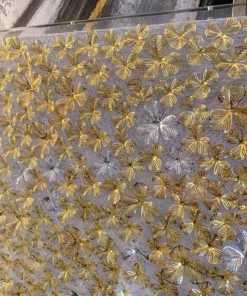 Inspire Me! Home Decor Gold And Silver Metal Flower Field Wall Art