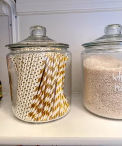 Inspire Me! Home Decor Gold Paper Straws ( 2 Patterns Available )