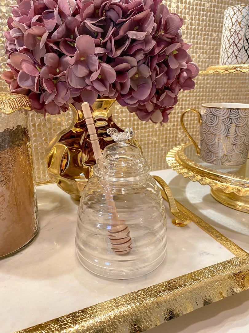 Inspire Me! Home Decor KITCHEN Glass Beehive Honey Jar 6 Inspire Me! Home Decor KITCHEN Glass Beehive Honey Jar