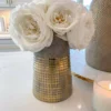 Inspire Me! Home Decor Grey Tapered Vase W/ Gold Design 1 Inspire Me! Home Decor Grey Tapered Vase W/ Gold Design