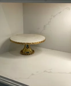 Inspire Me! Home Decor Gold Marble Cake Stand (2 Sizes)