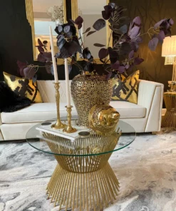 Inspire Me! Home Decor Marble Footed Tray W/ Black Circles