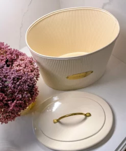 Inspire Me! Home Decor Breadbox With Gold Handle