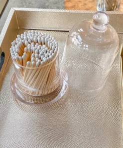 Inspire Me! Home Decor Glass Cloche With White Tip Matches 13 Inspire Me! Home Decor Glass Cloche With White Tip Matches