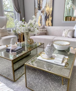 Inspire Me! Home Decor Gold Ribbed Glass Vase (2 Sizes)