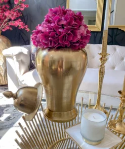 Inspire Me! Home Decor Gold Metal Ginger Jar